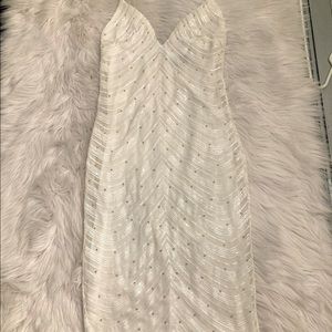 Hot Miami Styles White Sequin Maxi Dress